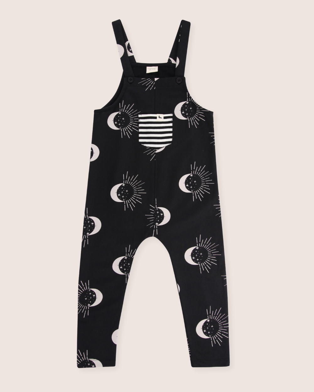 organic cotton Black Astrology Print Dungarees - image 2
