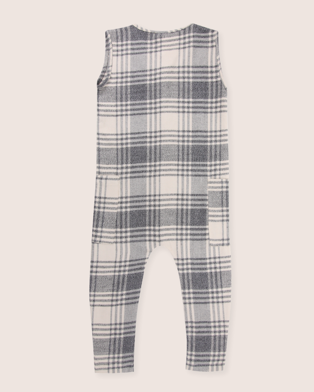 GOTS certified Multicolour Brushed Check Print Jumpsuit - image 6