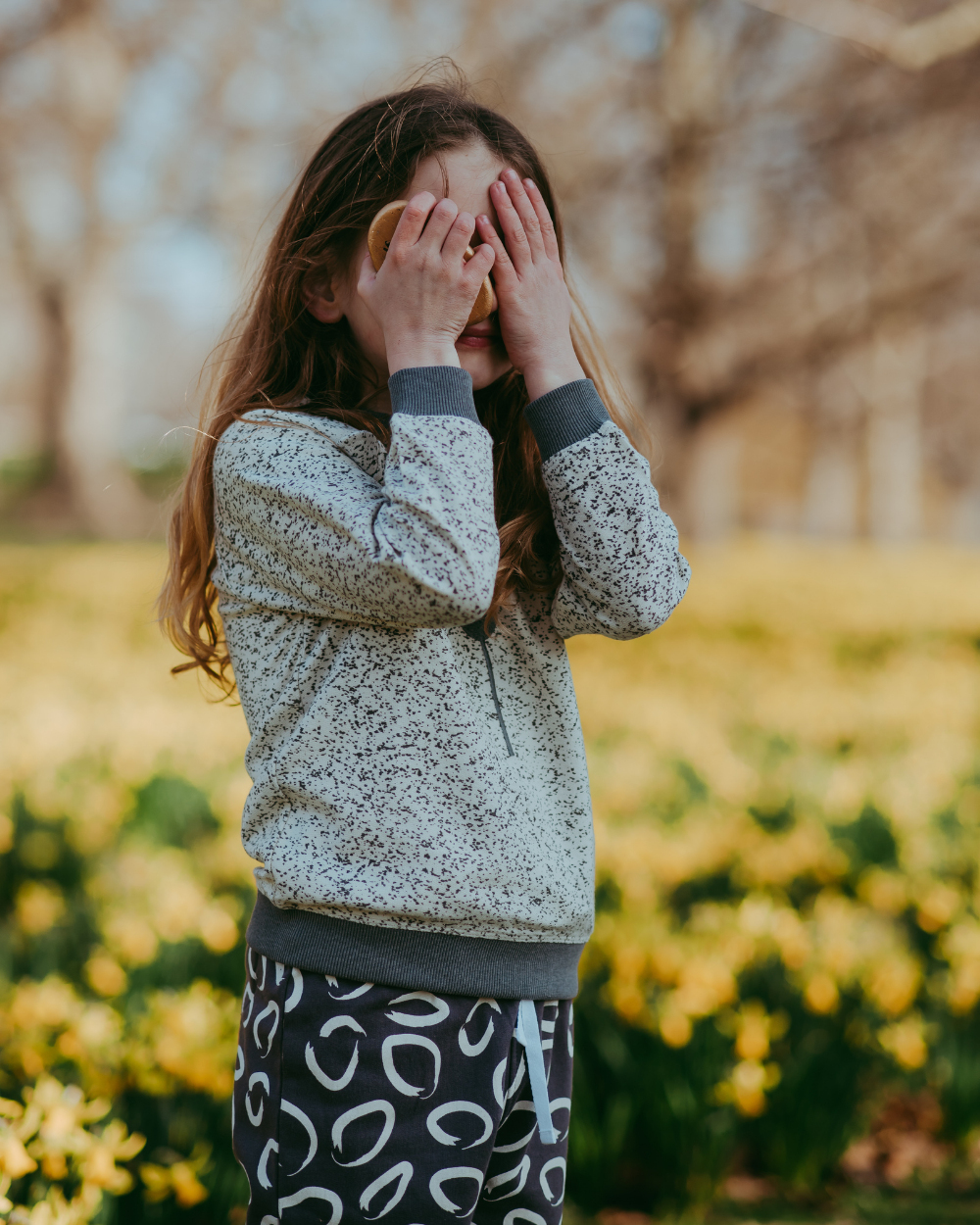 organic cotton Multicolour Bear Face on Speckled Print Sweatshirt - image 3