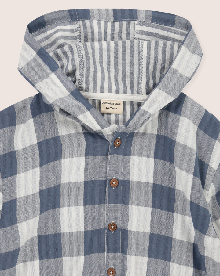 Multicolour Marine Check Print Hoodie - image 4
