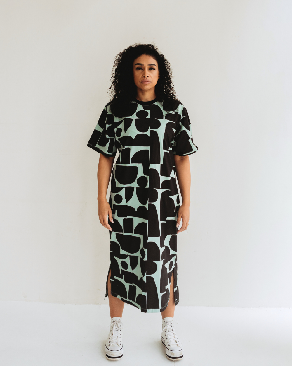 organic cotton Ruby Green Cairn Print Maxi Dress - image 2