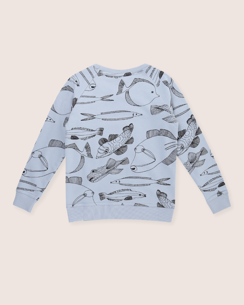organic cotton Blue Fish Print Sweatshirt - image 4