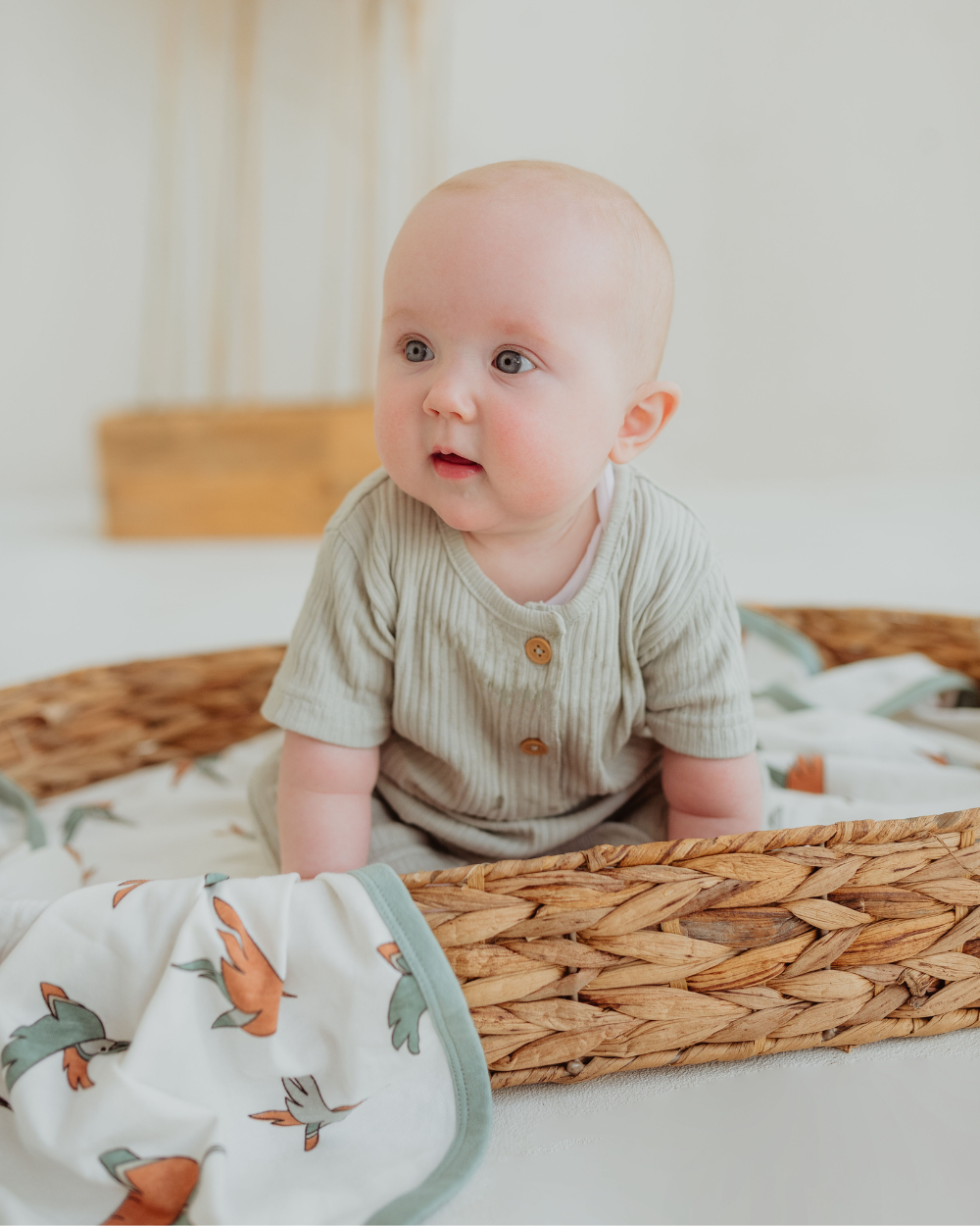 Light Green Rib Romper - image 1