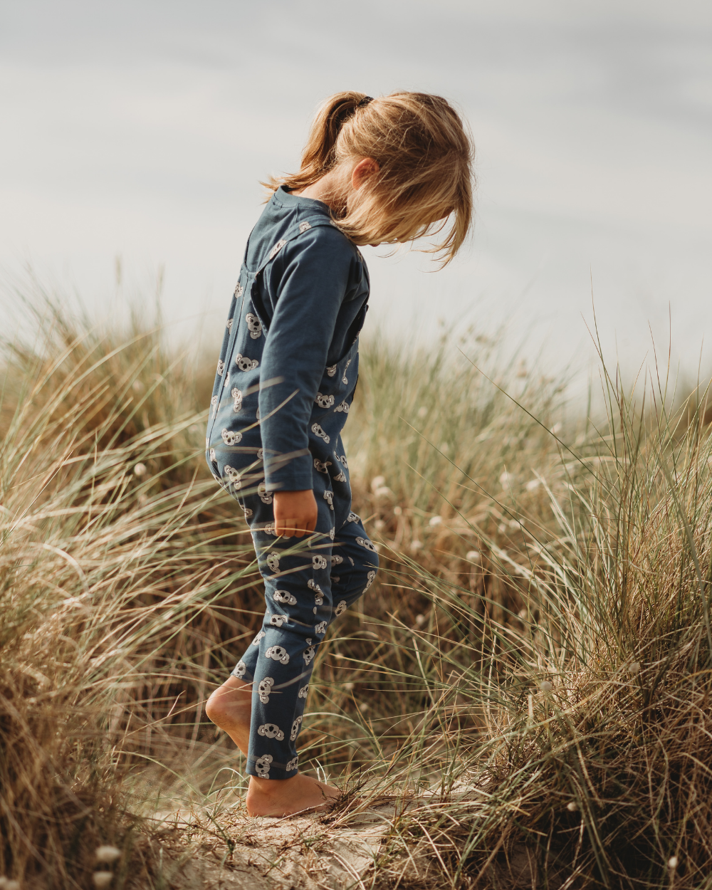 Organic Cotton Blue Koala Print Dungarees - image 3