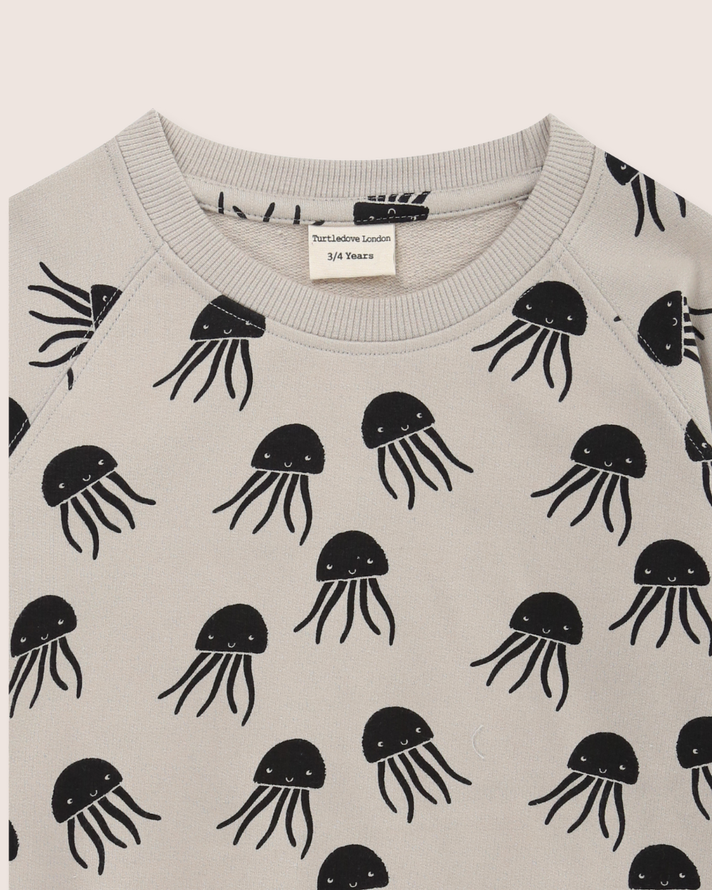 organic cotton grey Jellyfish Print Sweatshirt - image 4