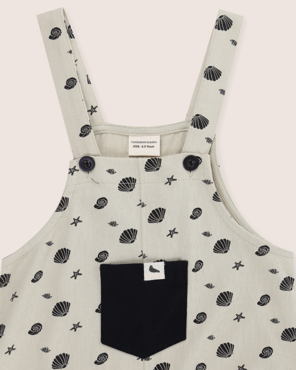 organic cotton Stone Seashell Print Dungarees - image 4