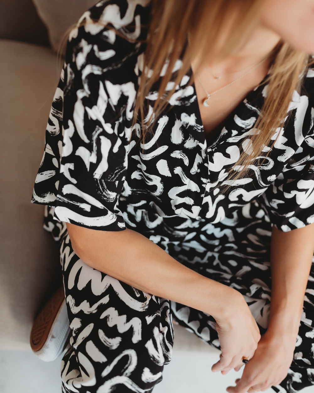 eco viscose  Iris Multicolour Scribble Print Jumpsuit - image 3
