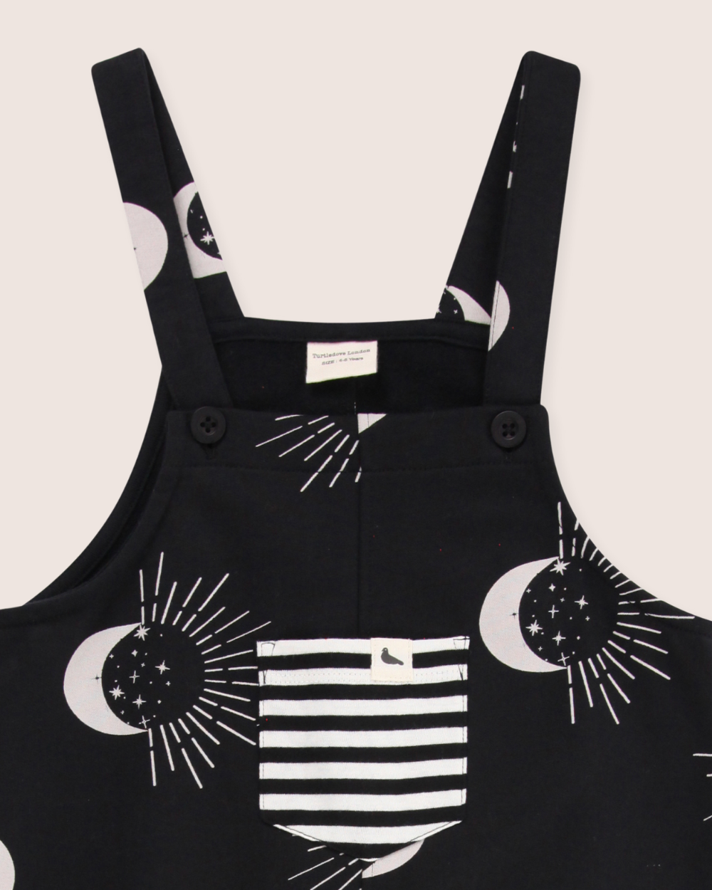 organic cotton Black Astrology Print Dungarees - image 4