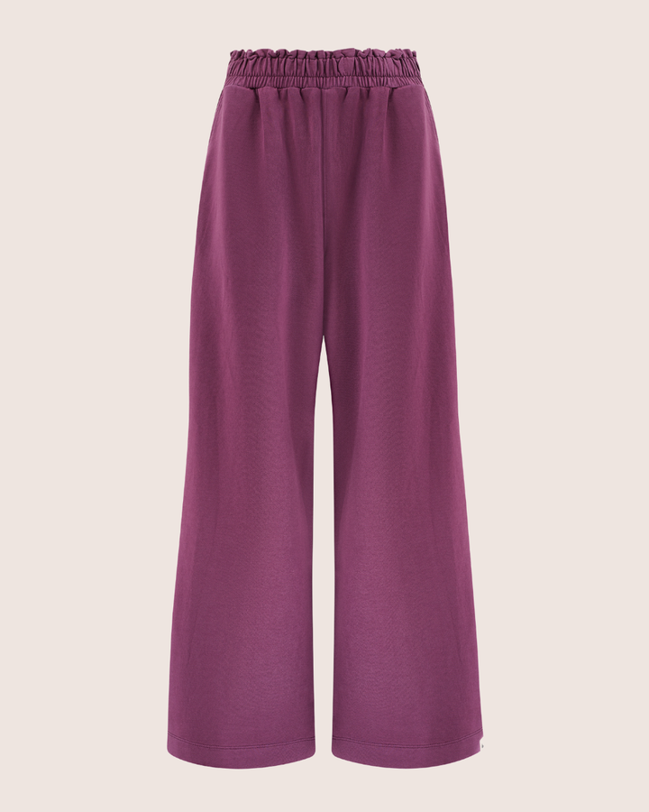 Noor Wide Leg Plum Trousers