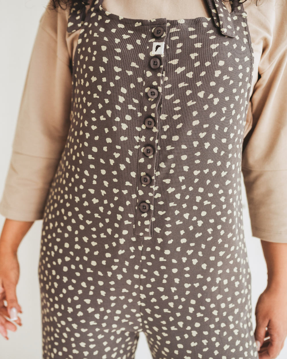 Organic Cotton Erin Grey Animal Print Dungarees - image 4