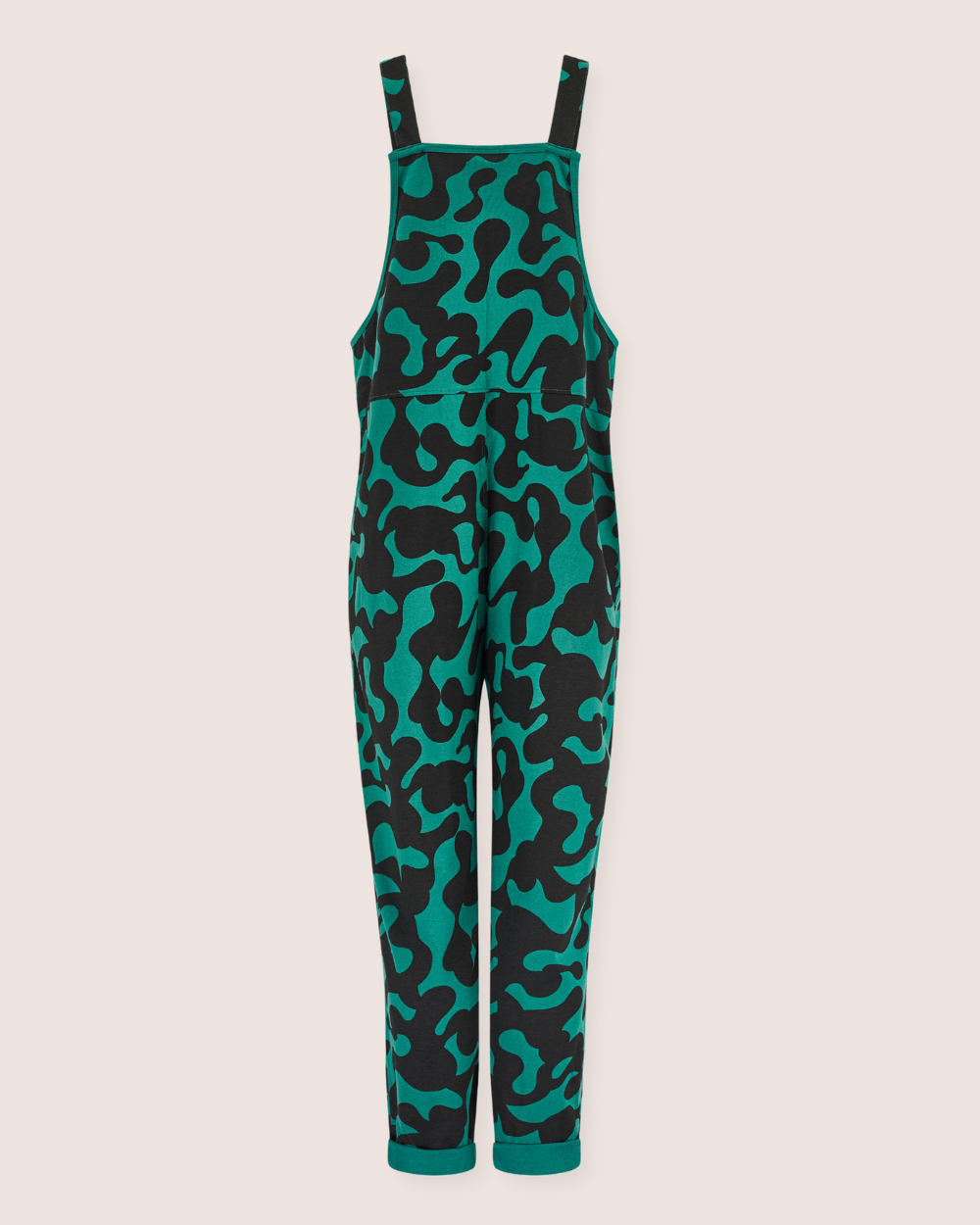 organic cotton Lila Green Abstract Swirl Print Dungarees - image 4