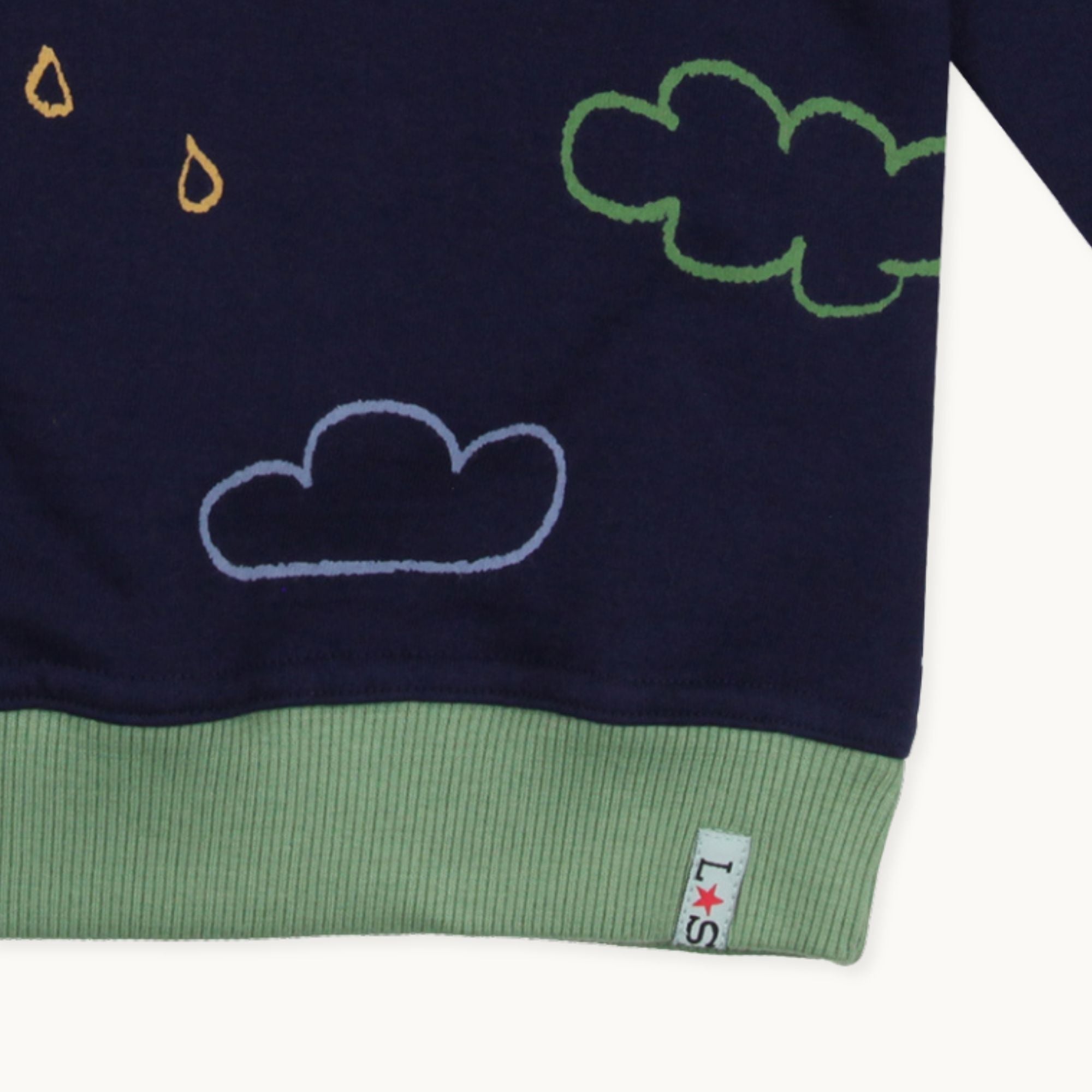Navy Weather Print Sweatshirt