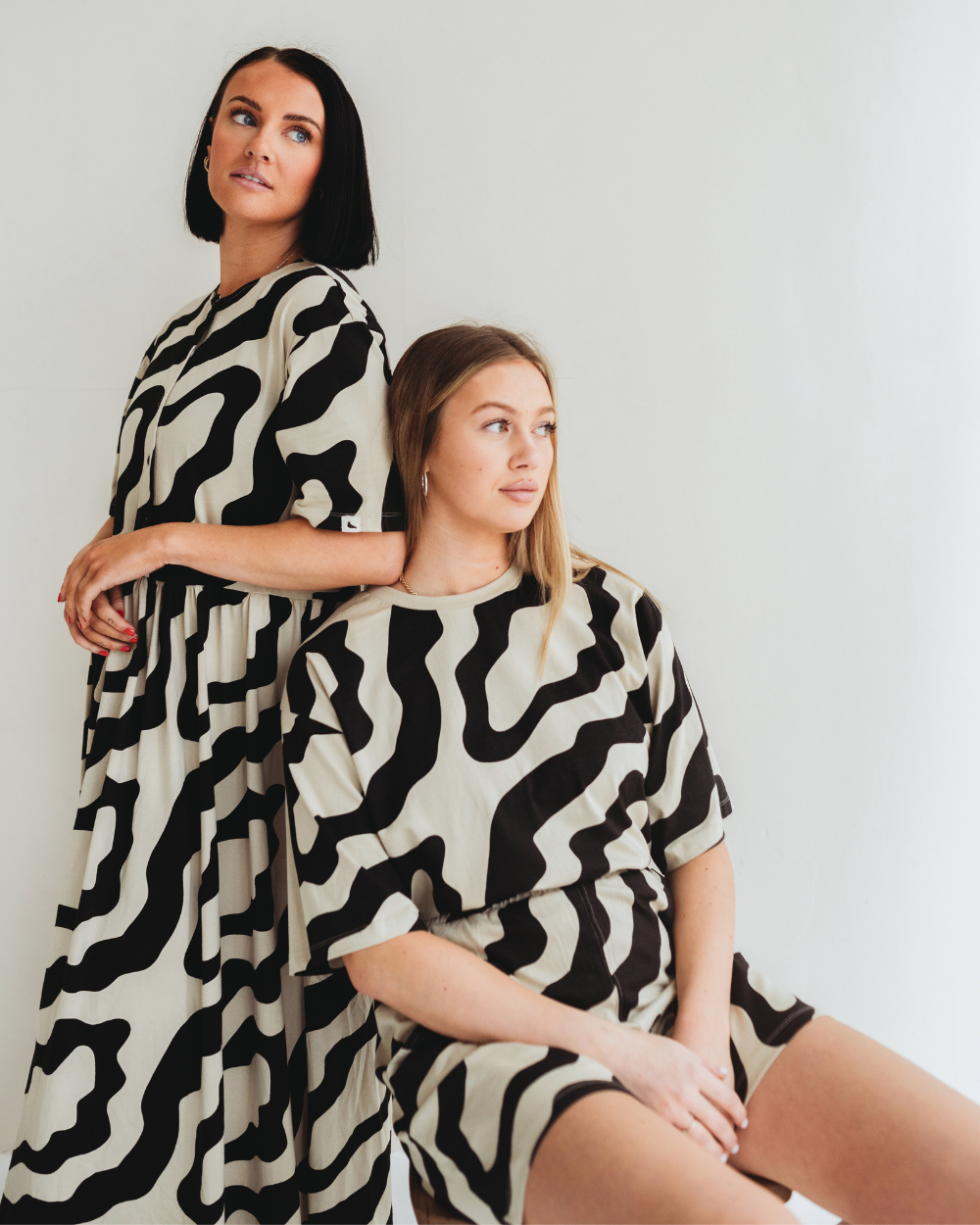 organic cotton Matilda Multicolour Swirl Print Midi Dress - image 10