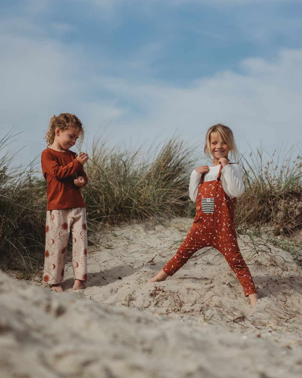 Orange Half Moon Print Dungarees - image 6