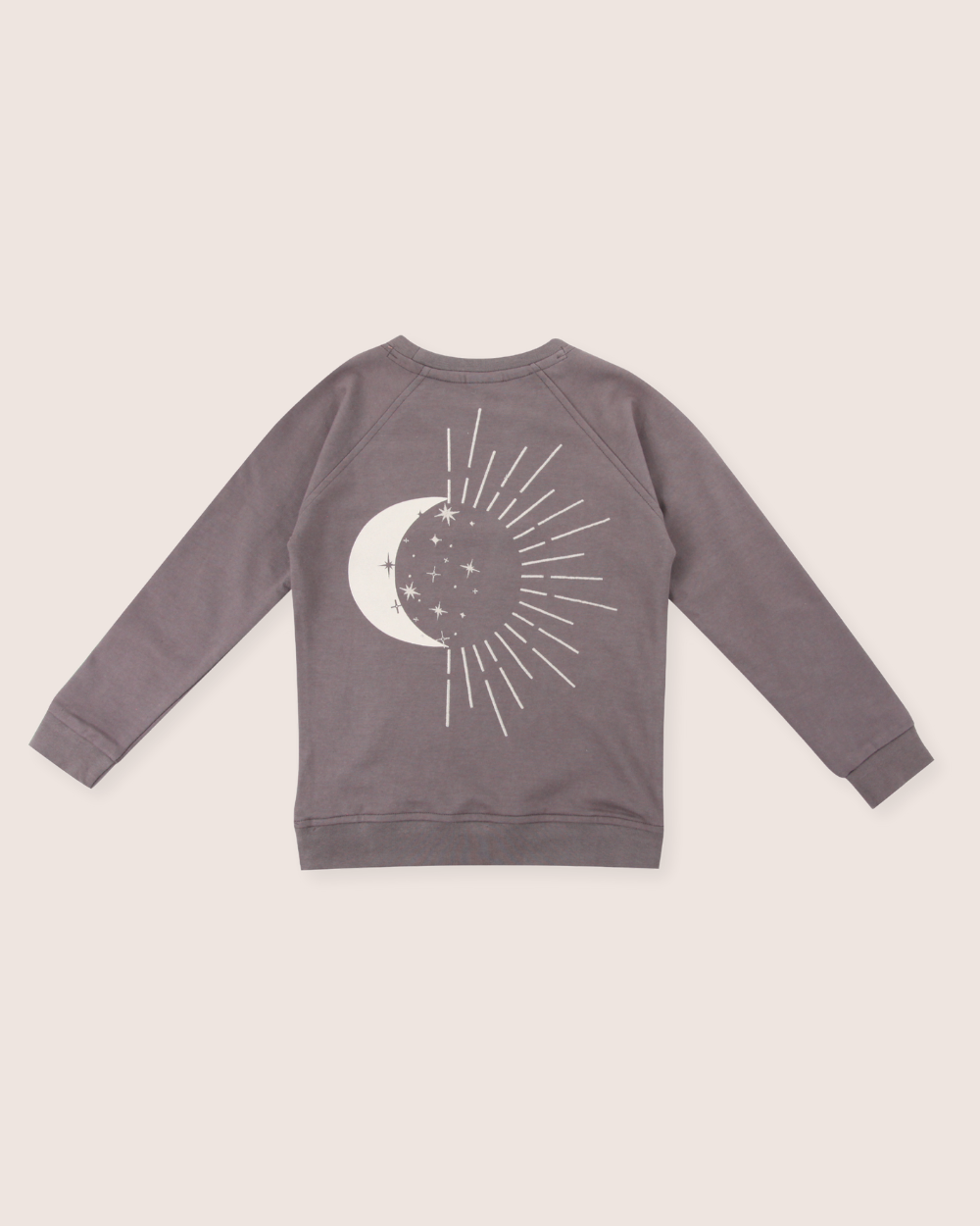 organic cotton Midnight Grey Moon Motif Print Sweatshirt - image 6