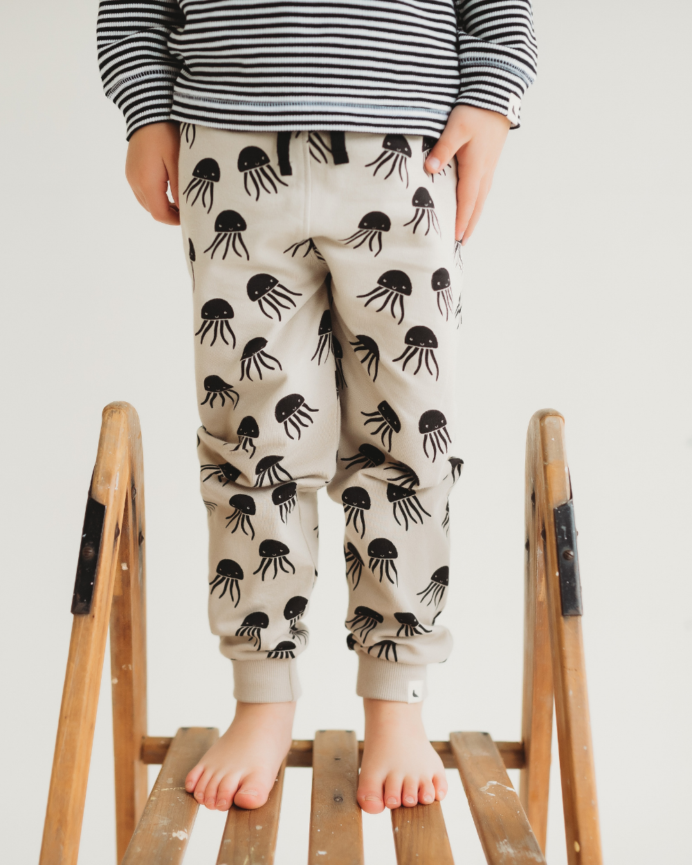 organic cotton grey Jellyfish Print Joggers - image 1