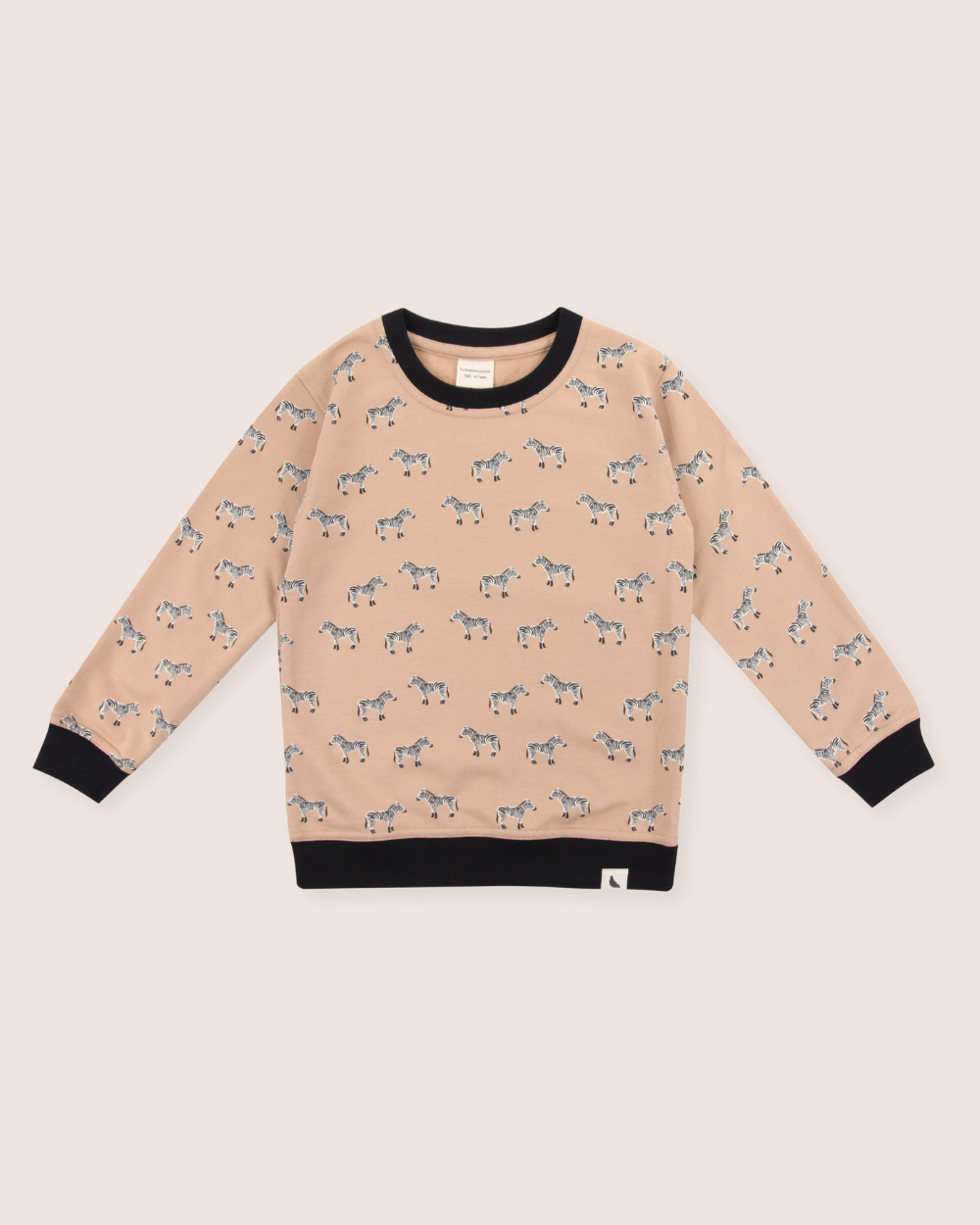 organic cotton Beige Zebra Print Sweatshirt - image 1