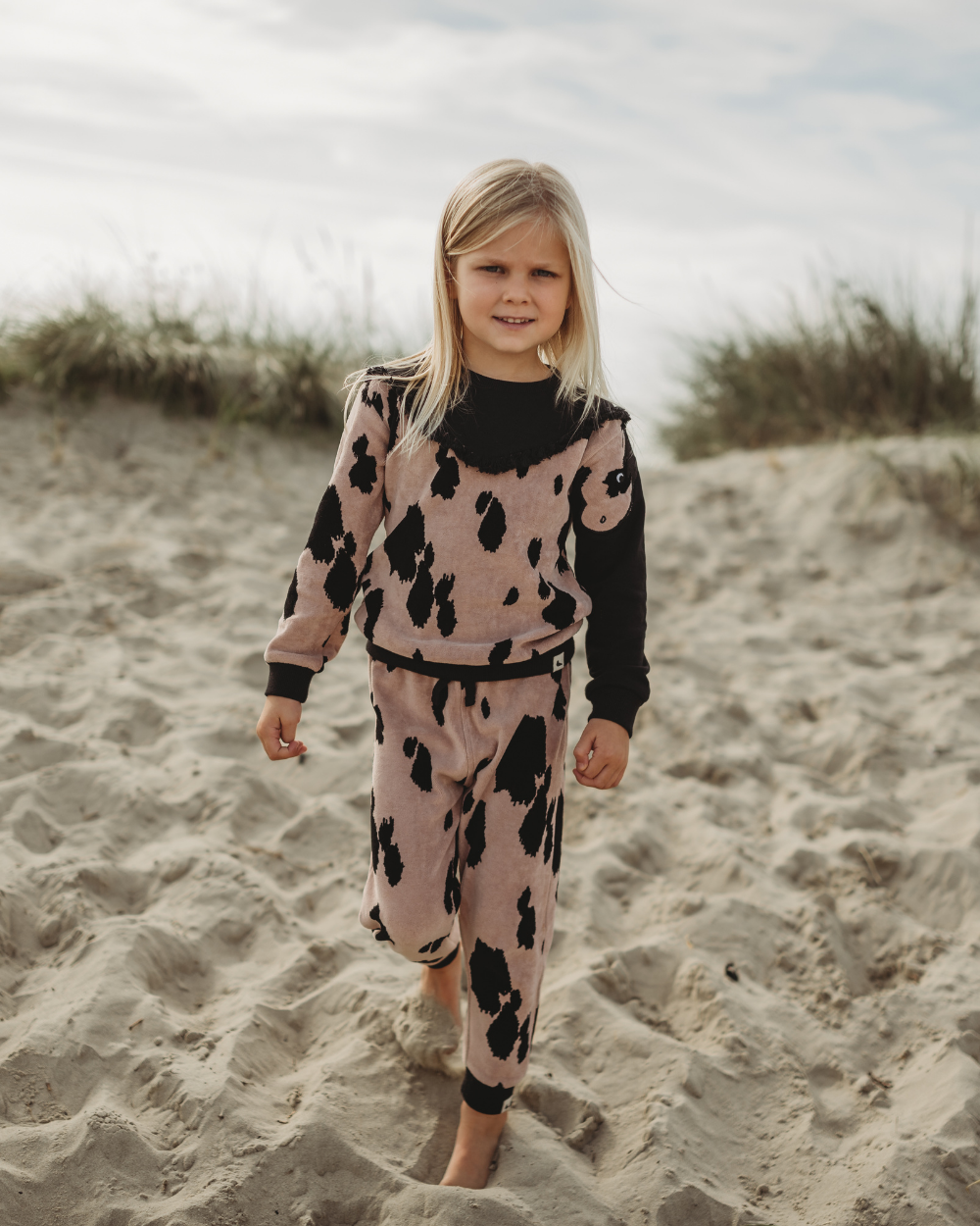 Pink Pony Print Velour Joggers - image 1