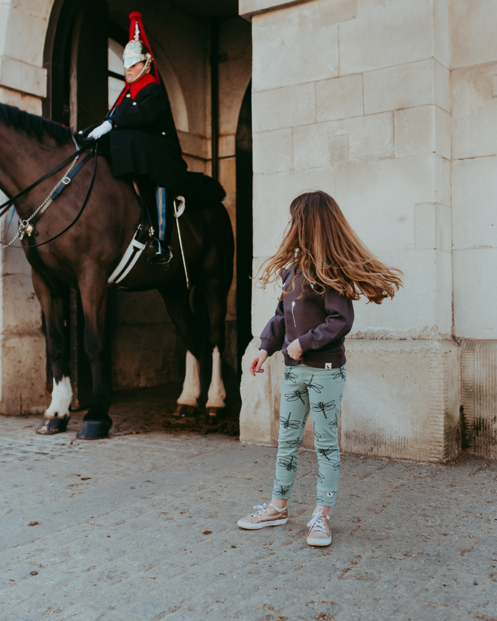 organic cotton Blue Damselfly Print Leggings - image 1