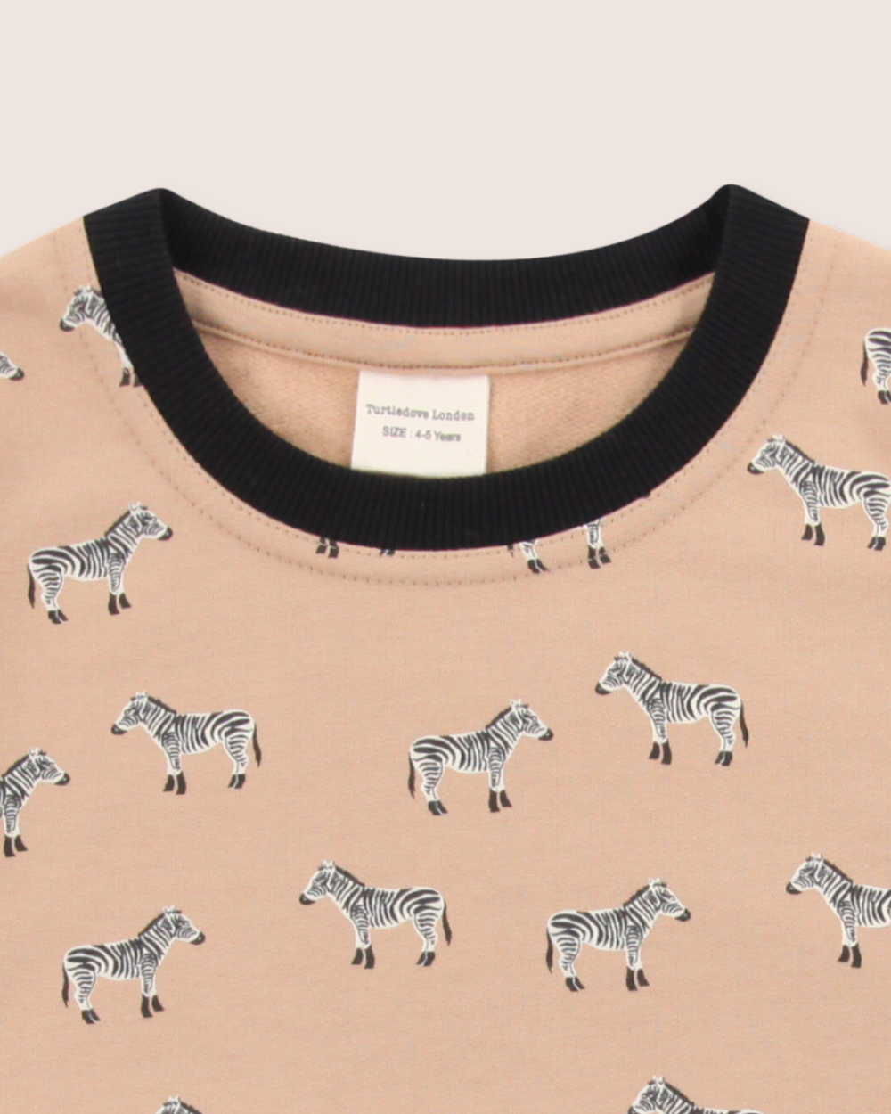 organic cotton Beige Zebra Print Sweatshirt - image 2