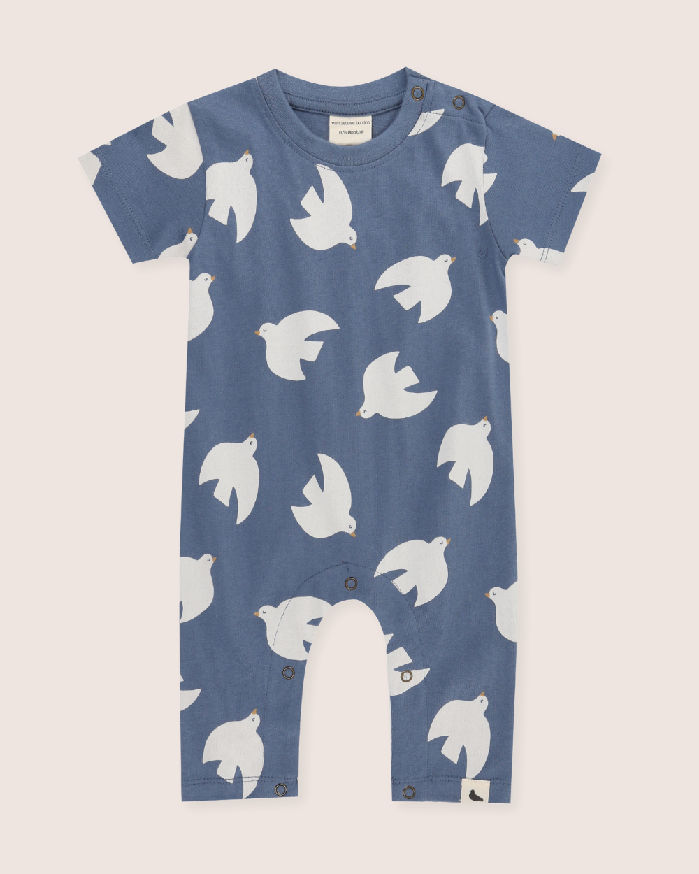 organic cotton Blue Seagull Print Romper - image 3