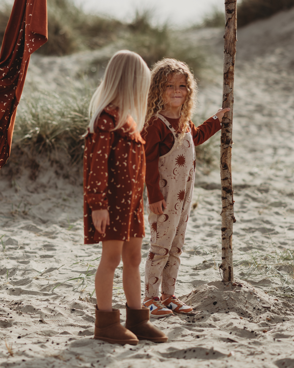 Beige Celestial Print Dungarees - image 6