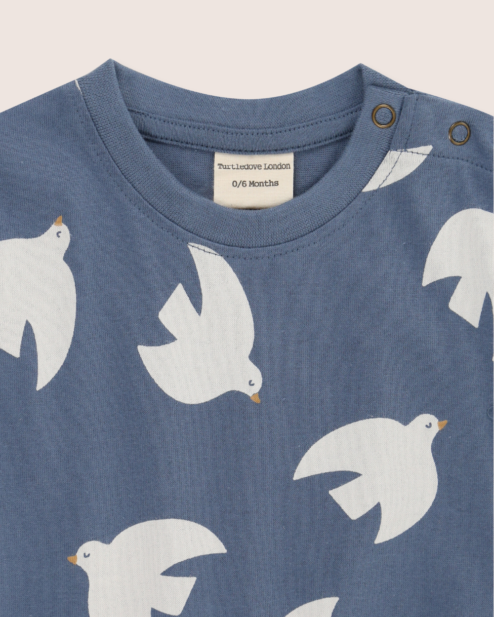 organic cotton Blue Seagull Print Romper - image 4