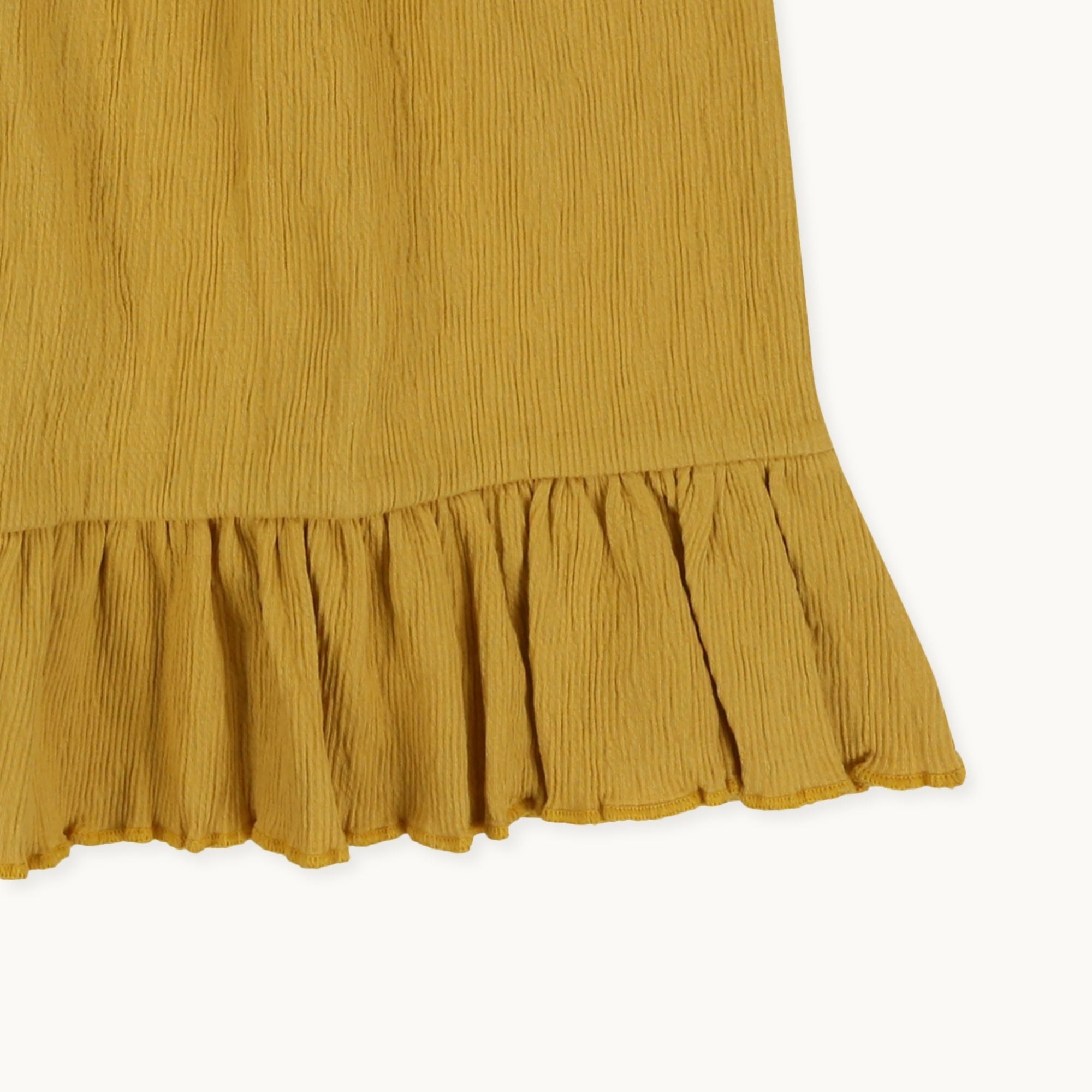Yellow Floral Applique Dress