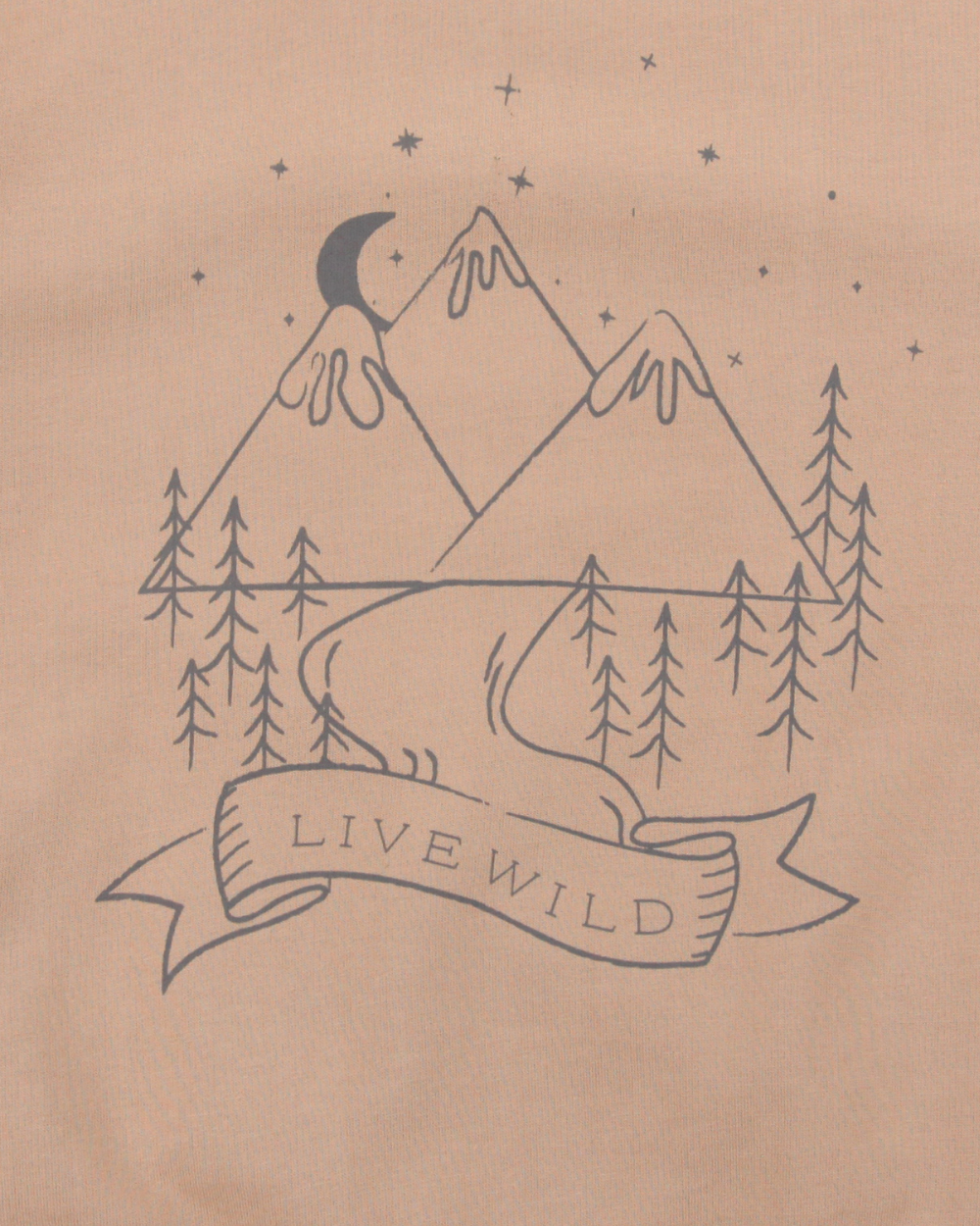 Organic cotton Beige Live Wild Slogan Print Sweatshirt - image 4