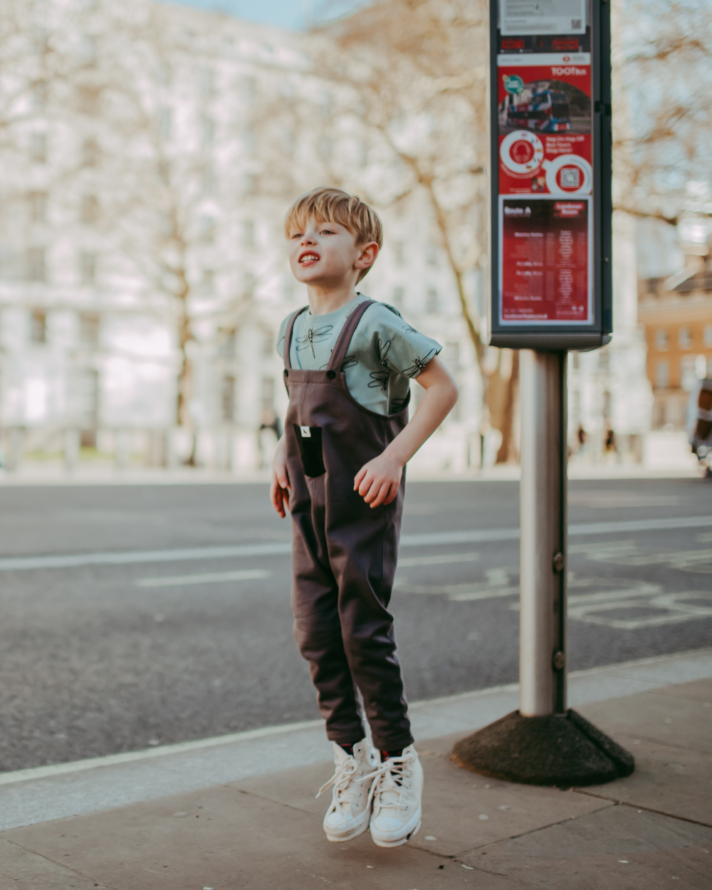 organic cotton Blue Damselfly Print T-Shirt - image 1