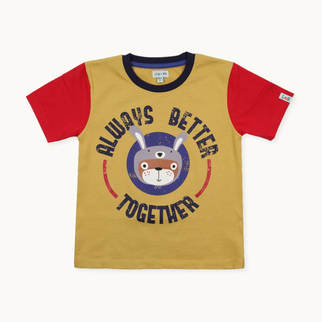 Yellow Always Better Together Slogan Print T-Shirt