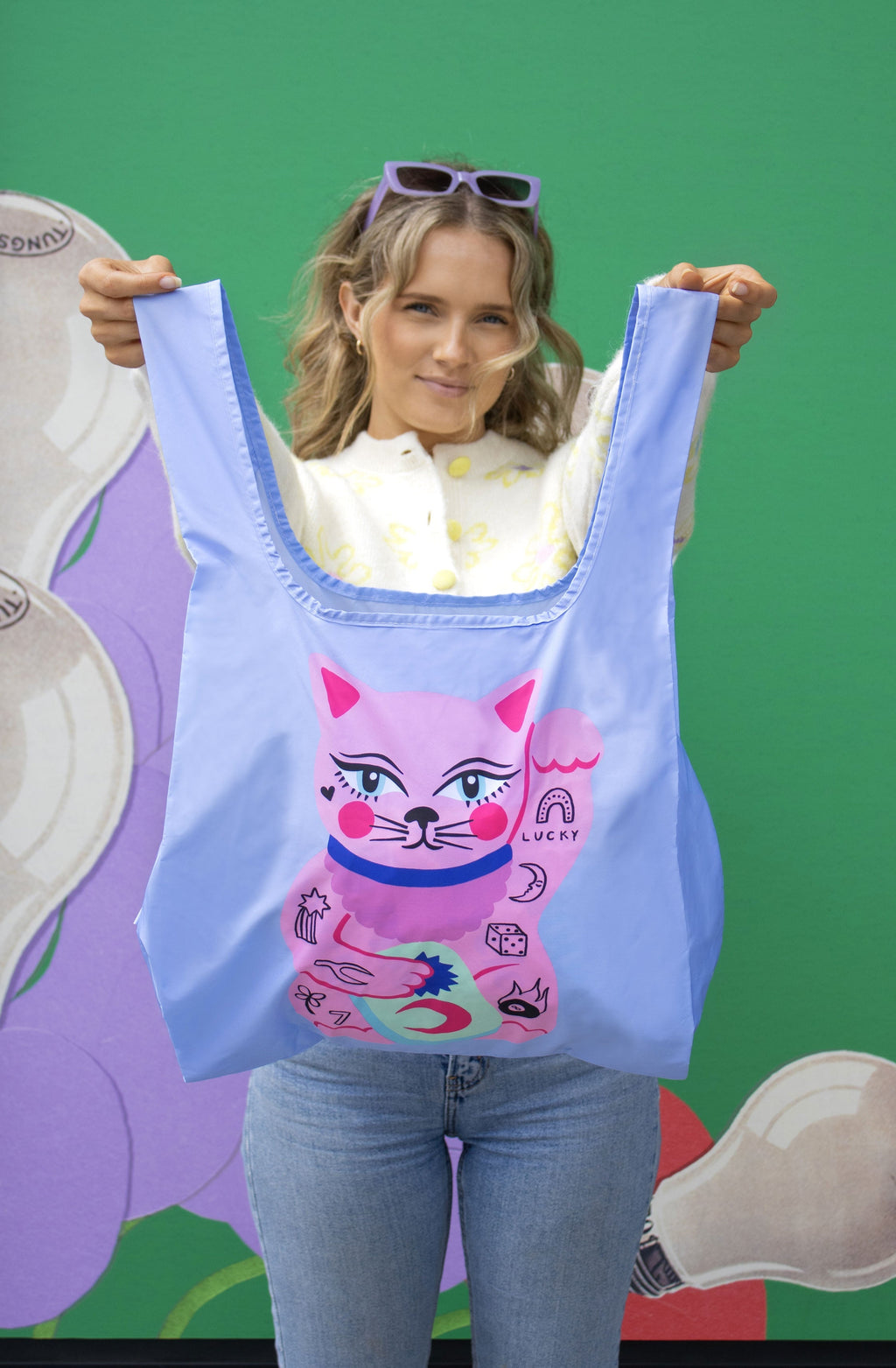 Amy Hastings Lucky Cat Reusable Bag