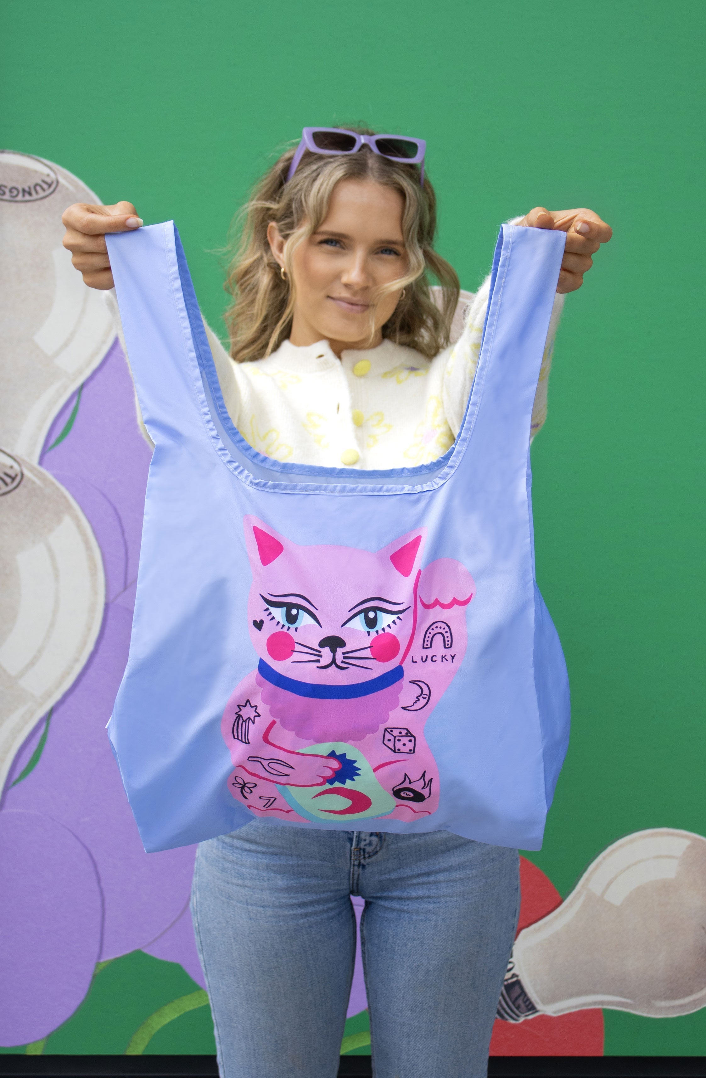 Amy Hastings Lucky Cat Reusable Bag