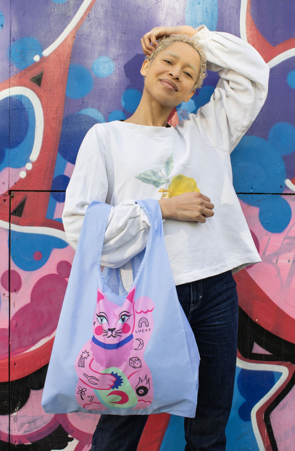 Amy Hastings Lucky Cat Reusable Bag