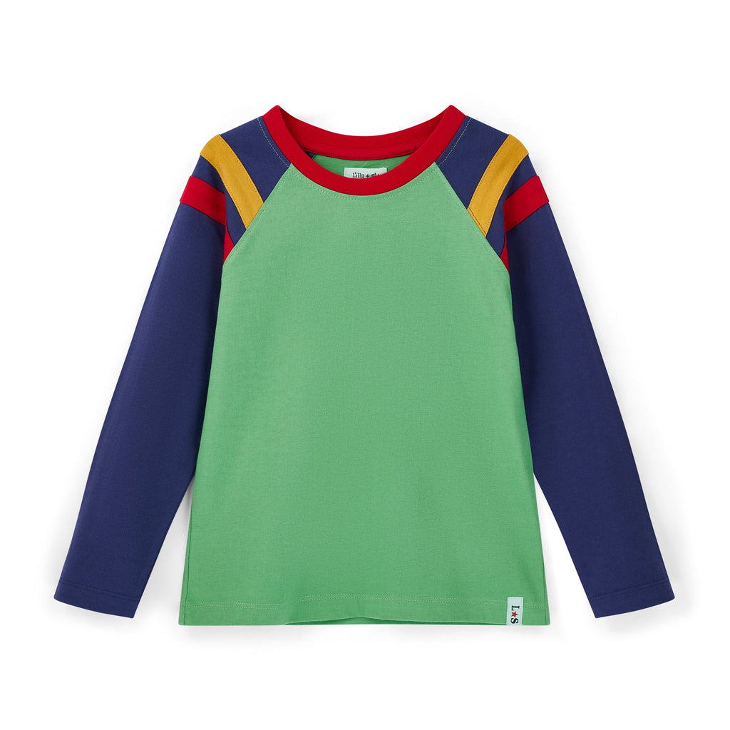 Green Colour Block Top