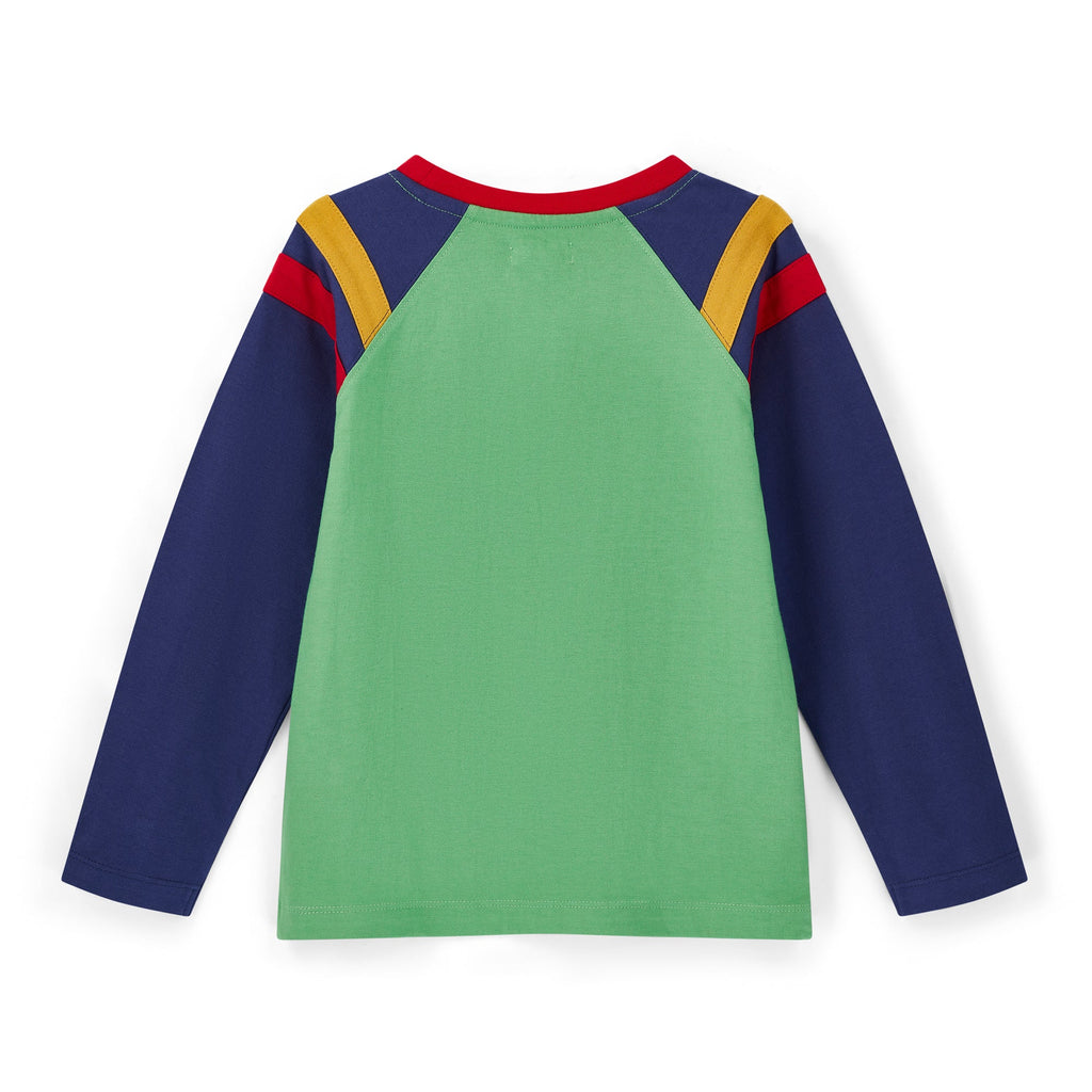Green Colour Block Top