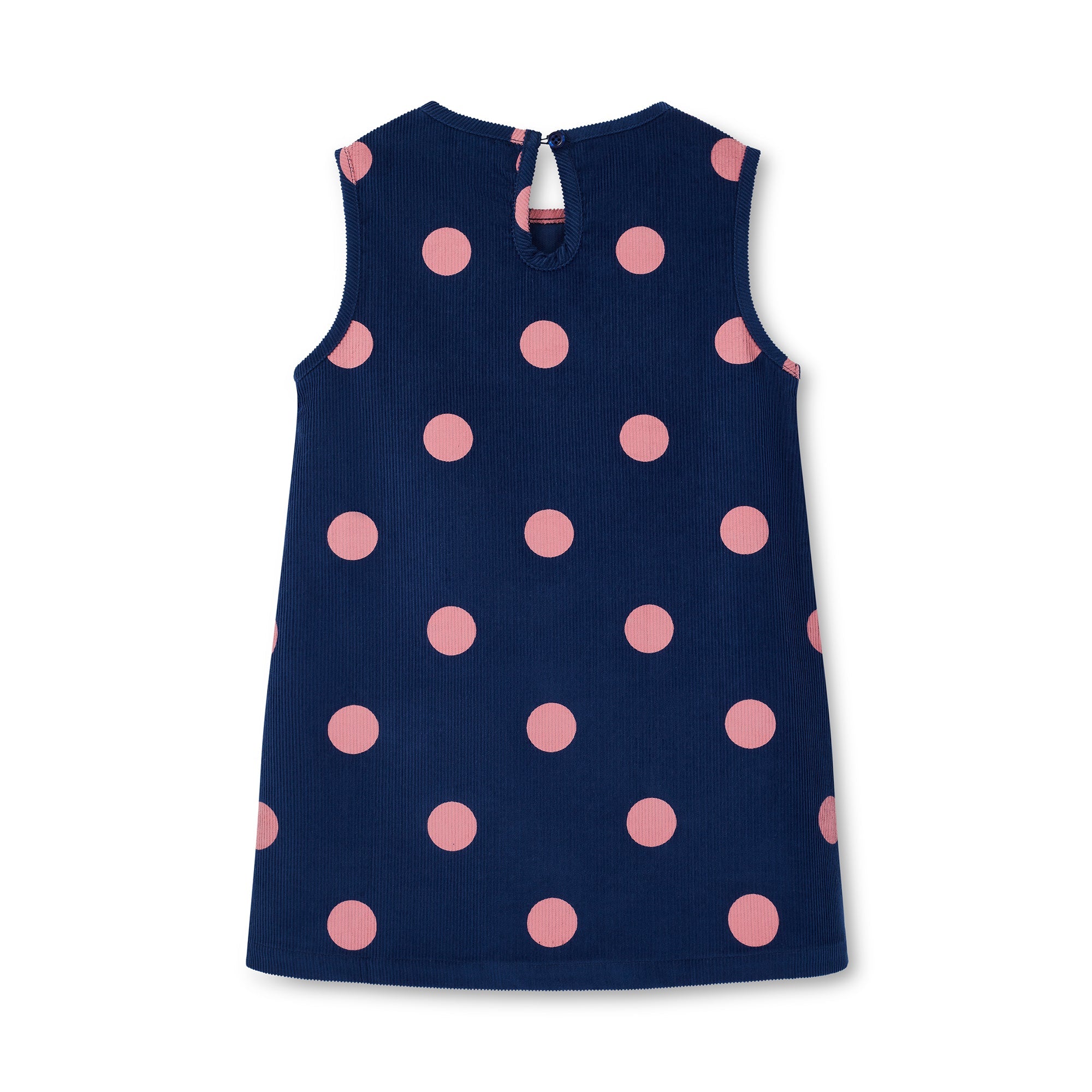 Navy Apple And Spots Print Dress