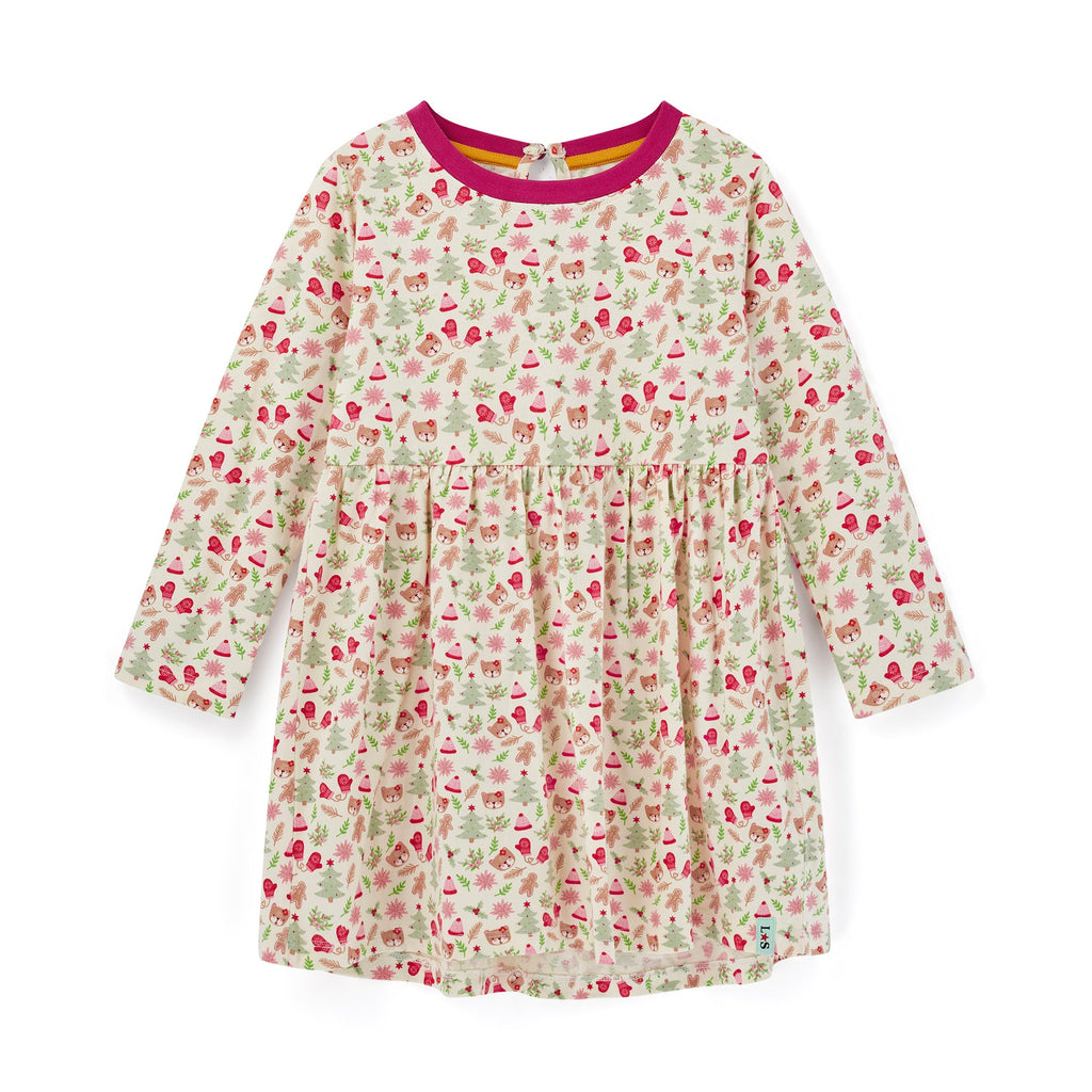 Multicoloured Lilly Gingerbread Print Dress And Legging Set