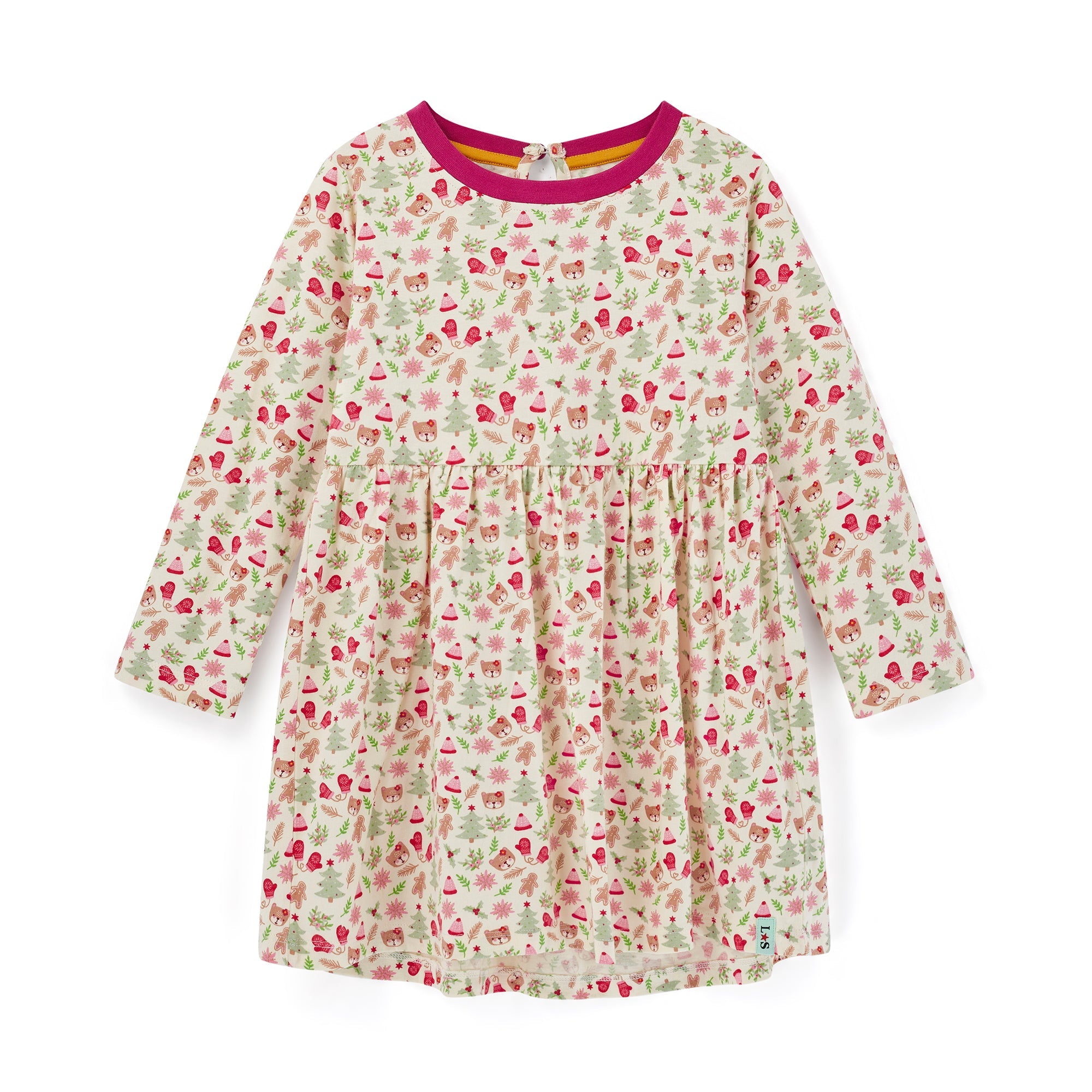 Multicoloured Lilly Gingerbread Print Dress And Legging Set