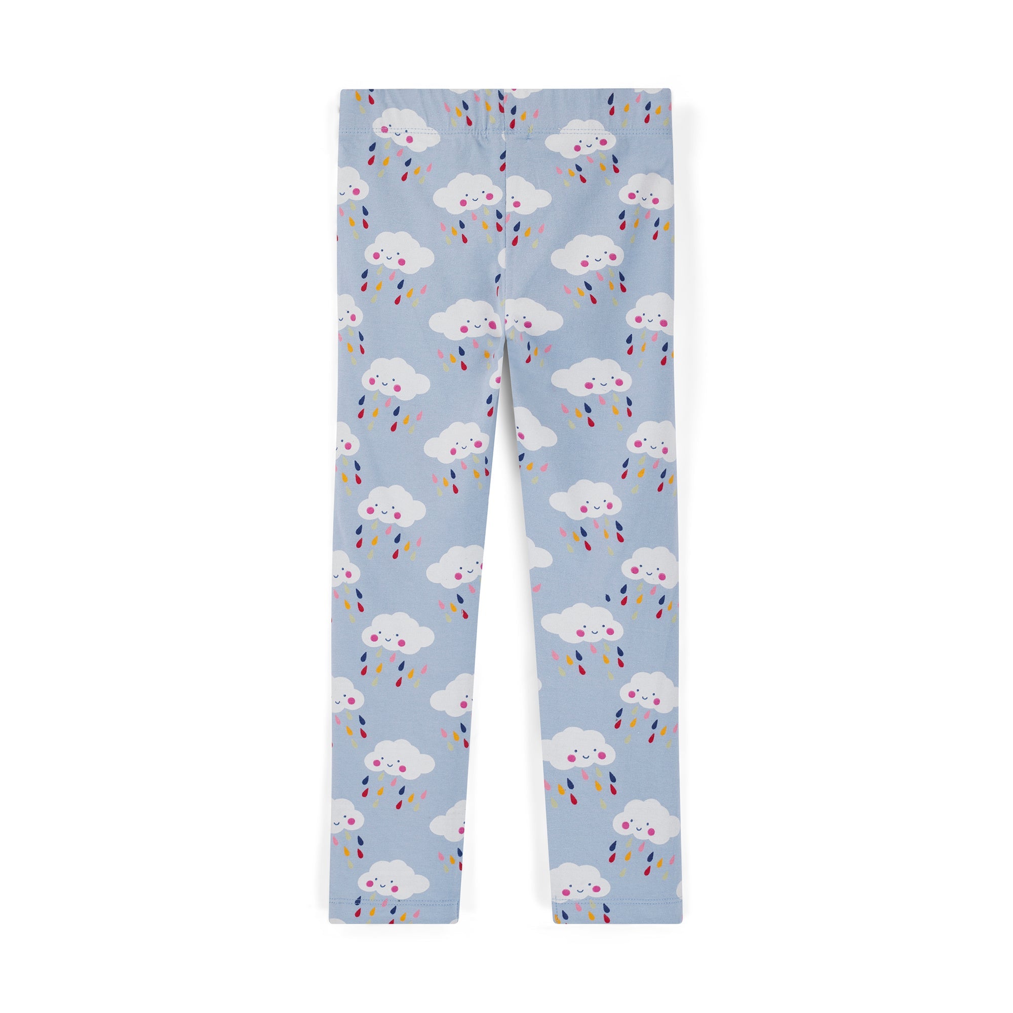 Blue Raincloud Print Leggings