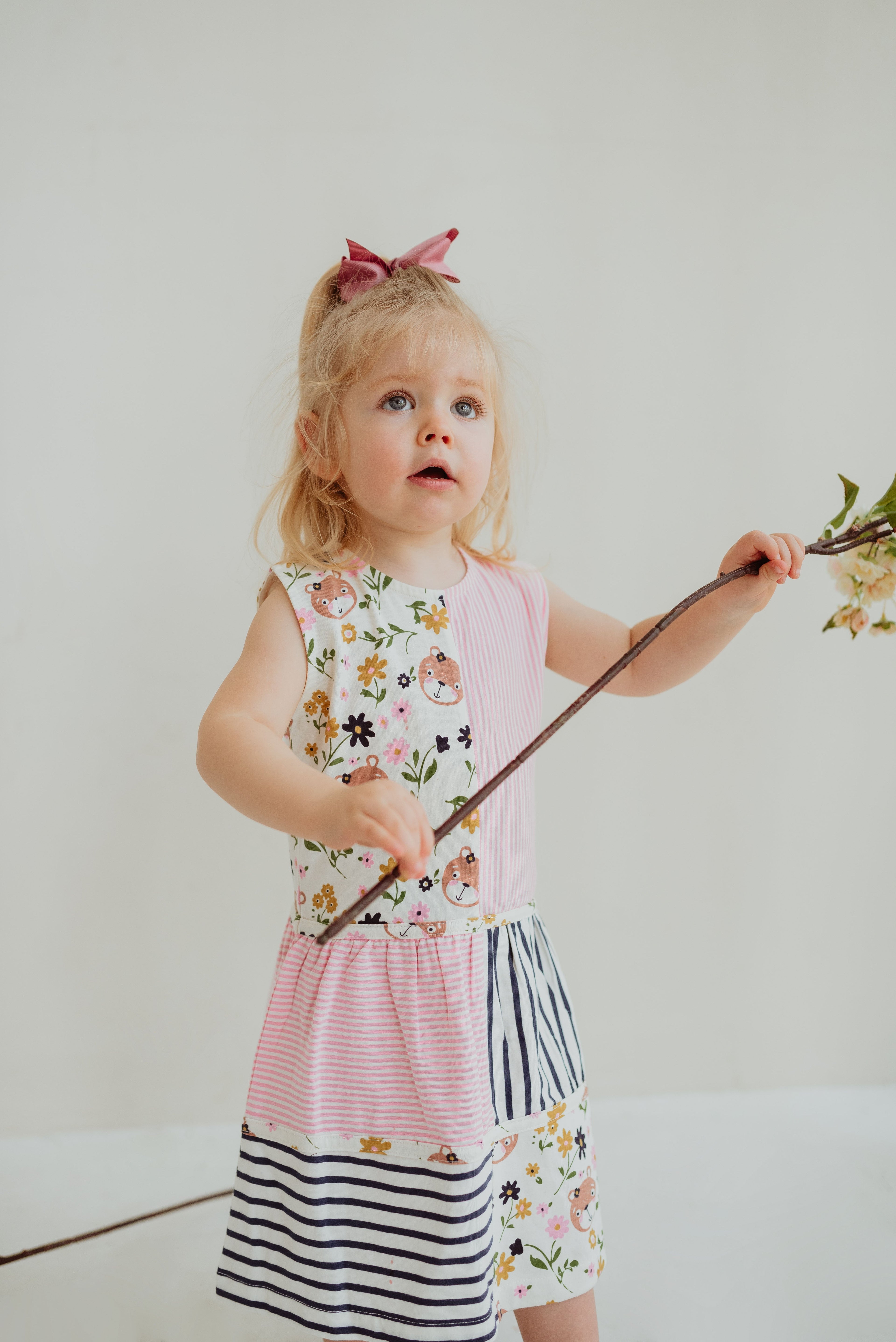 Multicoloured Sid In Flowers And Stripe Print Dress