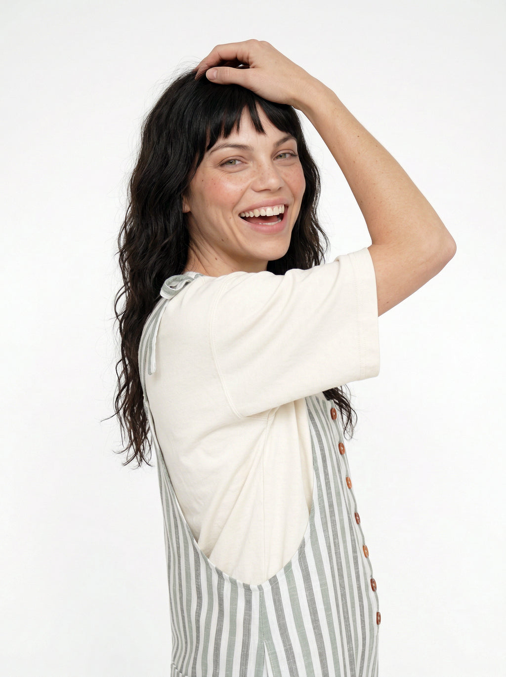 Erin Multicolour Stripe Print Dungarees