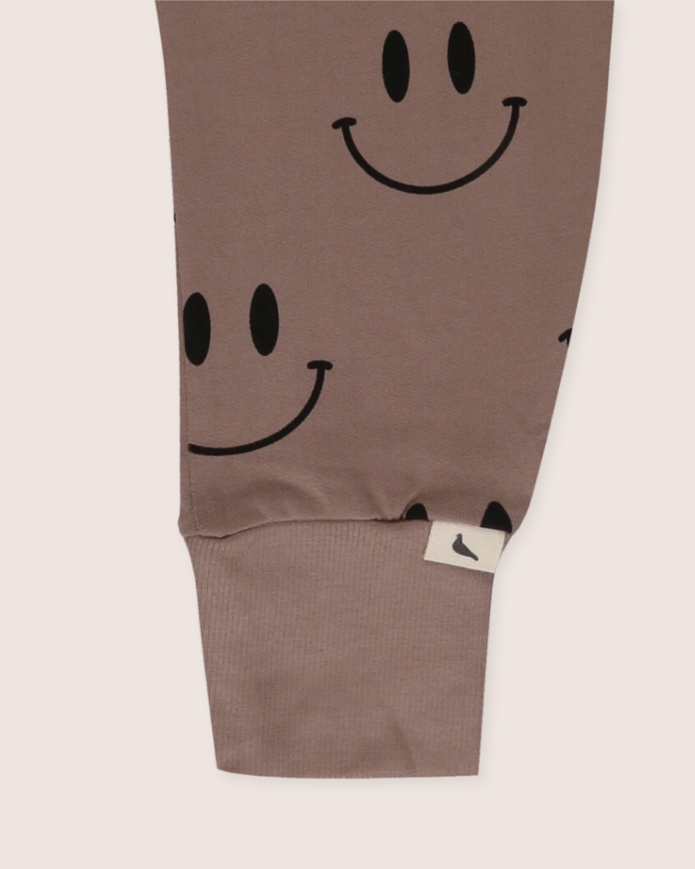 Organic cotton Brown Smiley Face Print Joggers - image 4