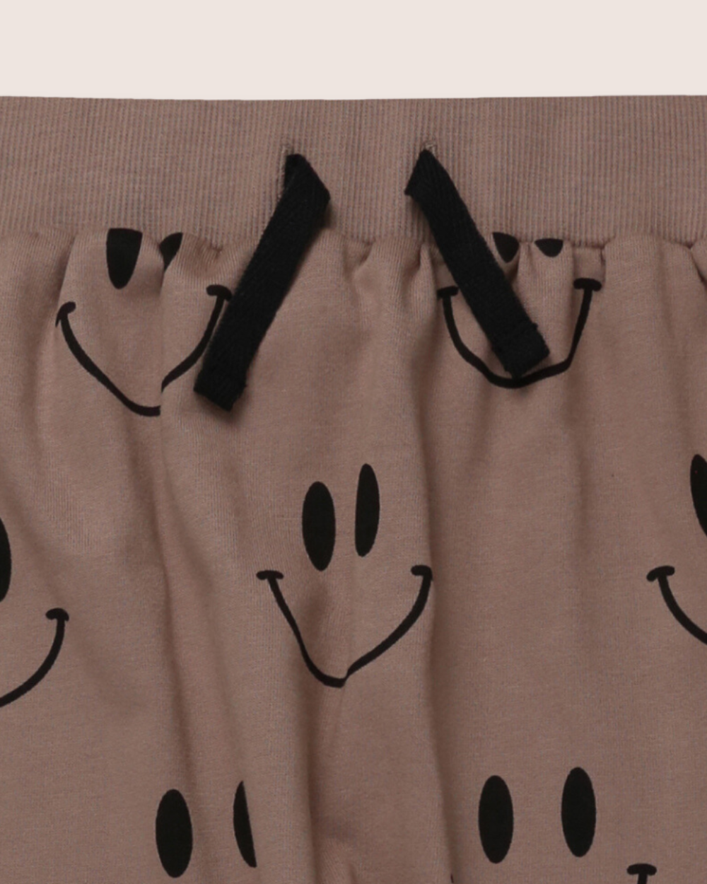 Organic cotton Brown Smiley Face Print Joggers - image 3