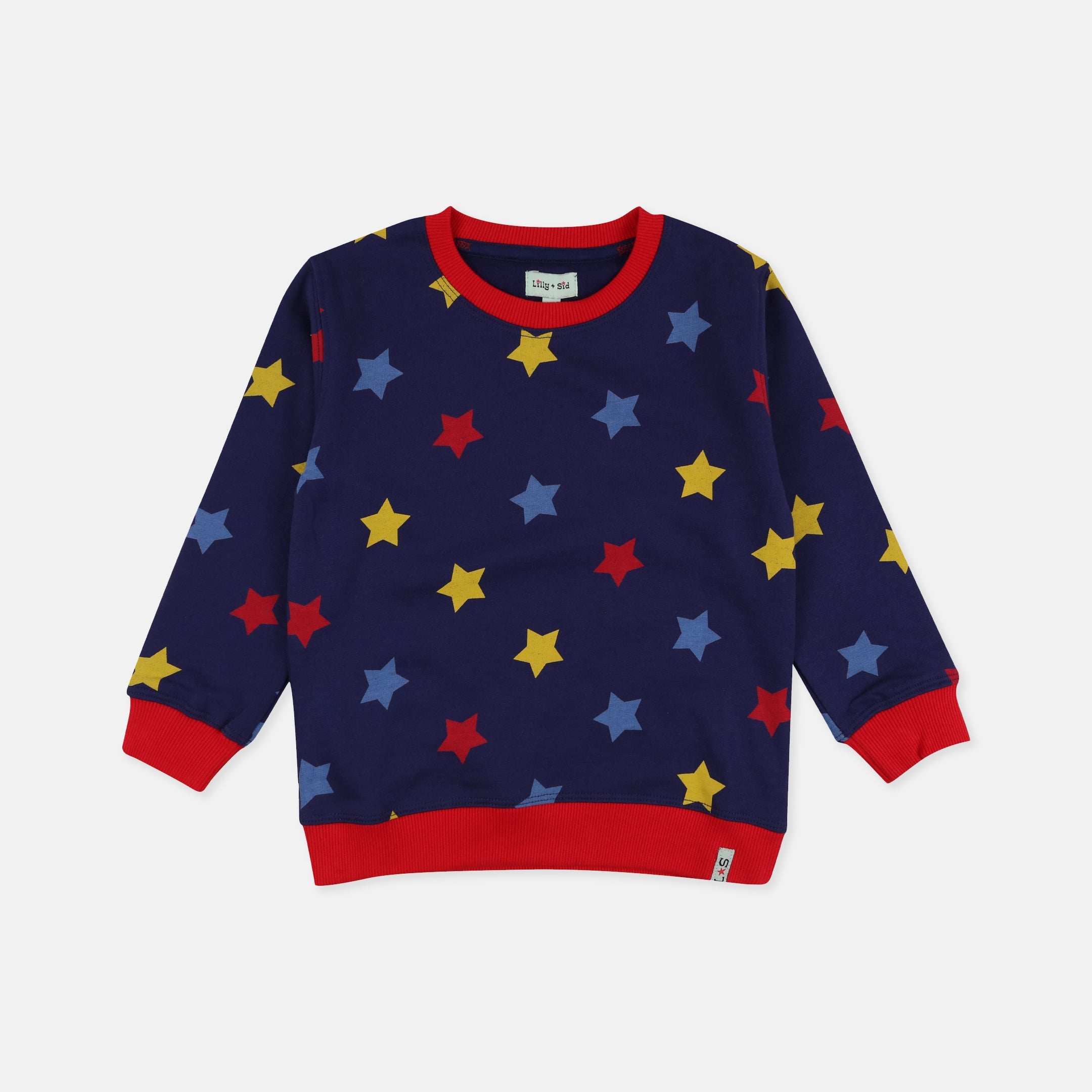 Navy Star Print Sweatshirt