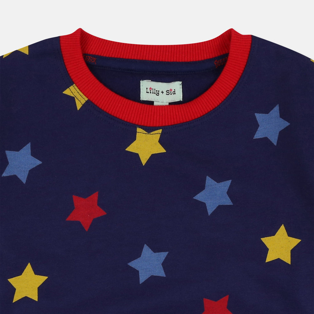 Navy Star Print Sweatshirt
