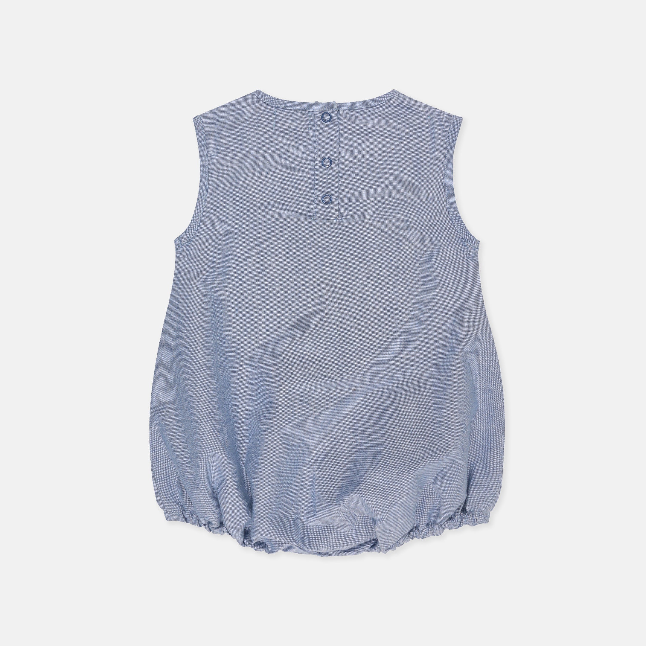 Blue Face Print Romper