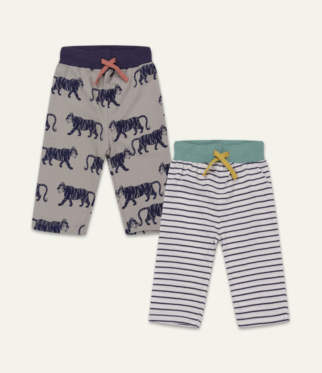 Multicoloured Tiger And Stripe Shorts - 2 Pack