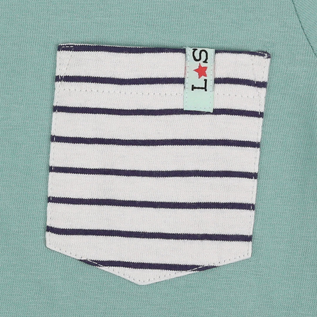 Multicoloured Whale, Stripe Print And Plain T-Shirts - 3 Pack