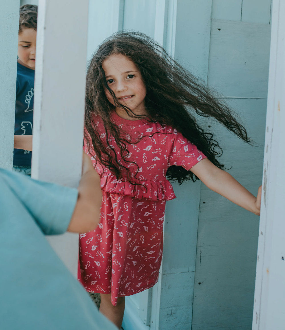 Pink Seahorse Print Dress